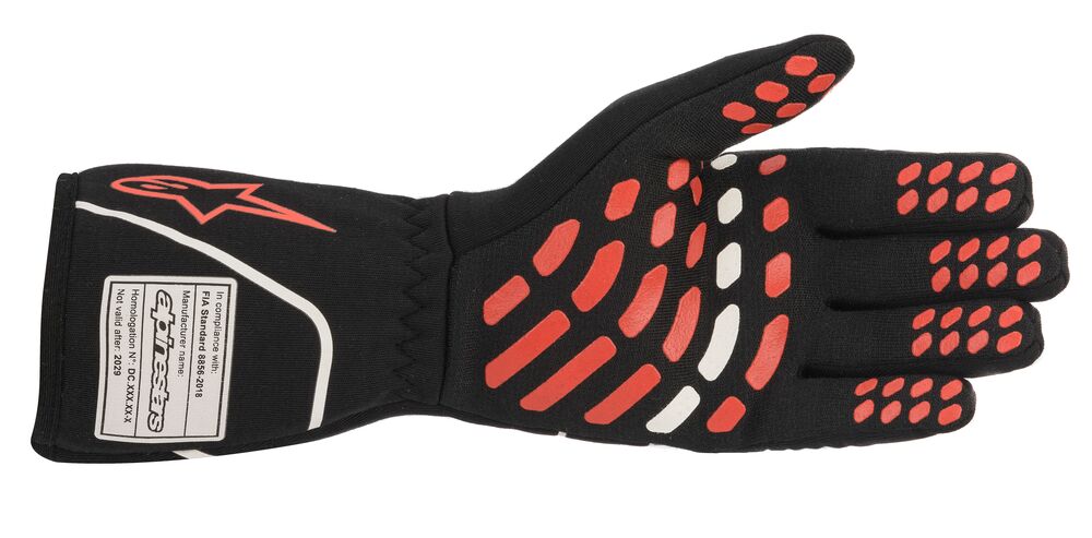 ALPINESTARS 3551020_13_L TECH 1-RACE v2 Racing gloves, FIA 8856-2018, black/red, size L (Фото-2)