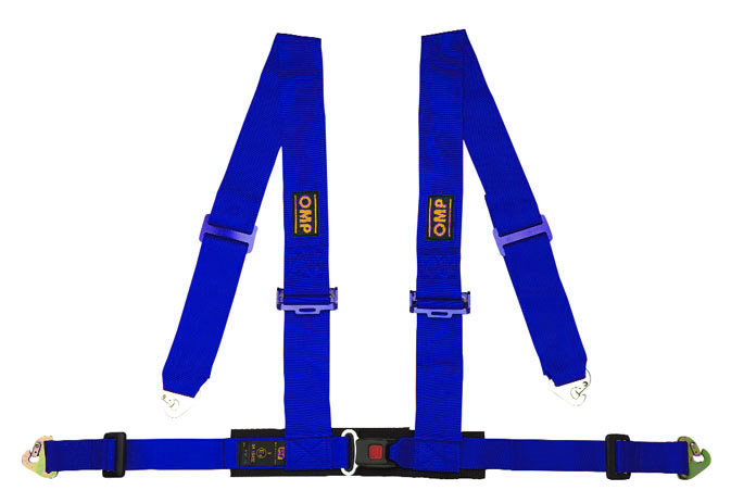 OMP DA0-0508-A01-041 (DA508041) RACING 4M harness, 4 point, 3"-2", hooks, blue (Фото-1)