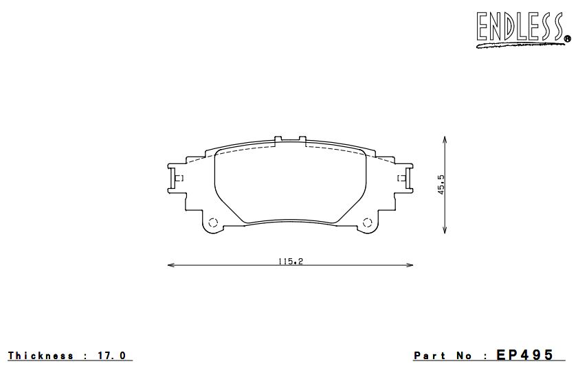 ENDLESS EP495SSY Rear brake pads LEXUS IS250 (Photo-1)