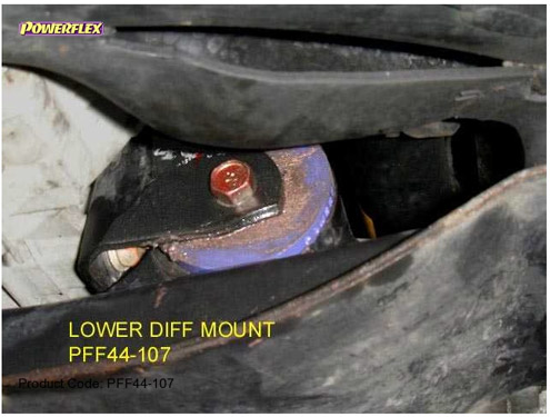 POWERFLEX PFF44-107 Front Lower Diff Mount MITSUBISHI Lancer Evolution RS / GSR 4, 5, 6, & 7 (Photo-1)