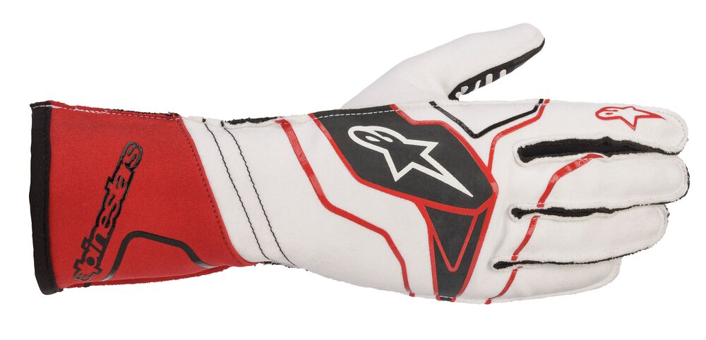 ALPINESTARS 3551820_231_L TECH 1 KX v2 Kart gloves, white/red/black, size L (Фото-1)